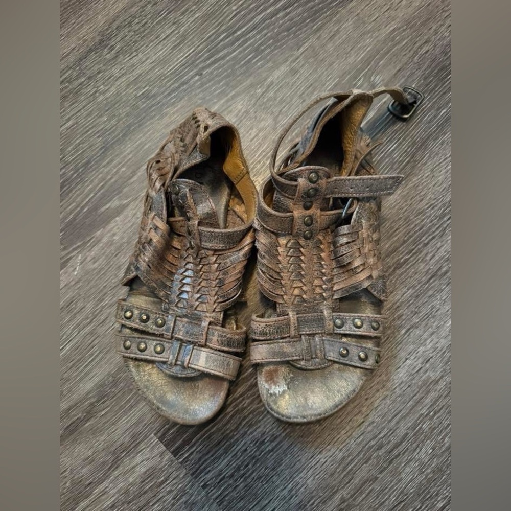 BedStu Leather Gladiator Sandals